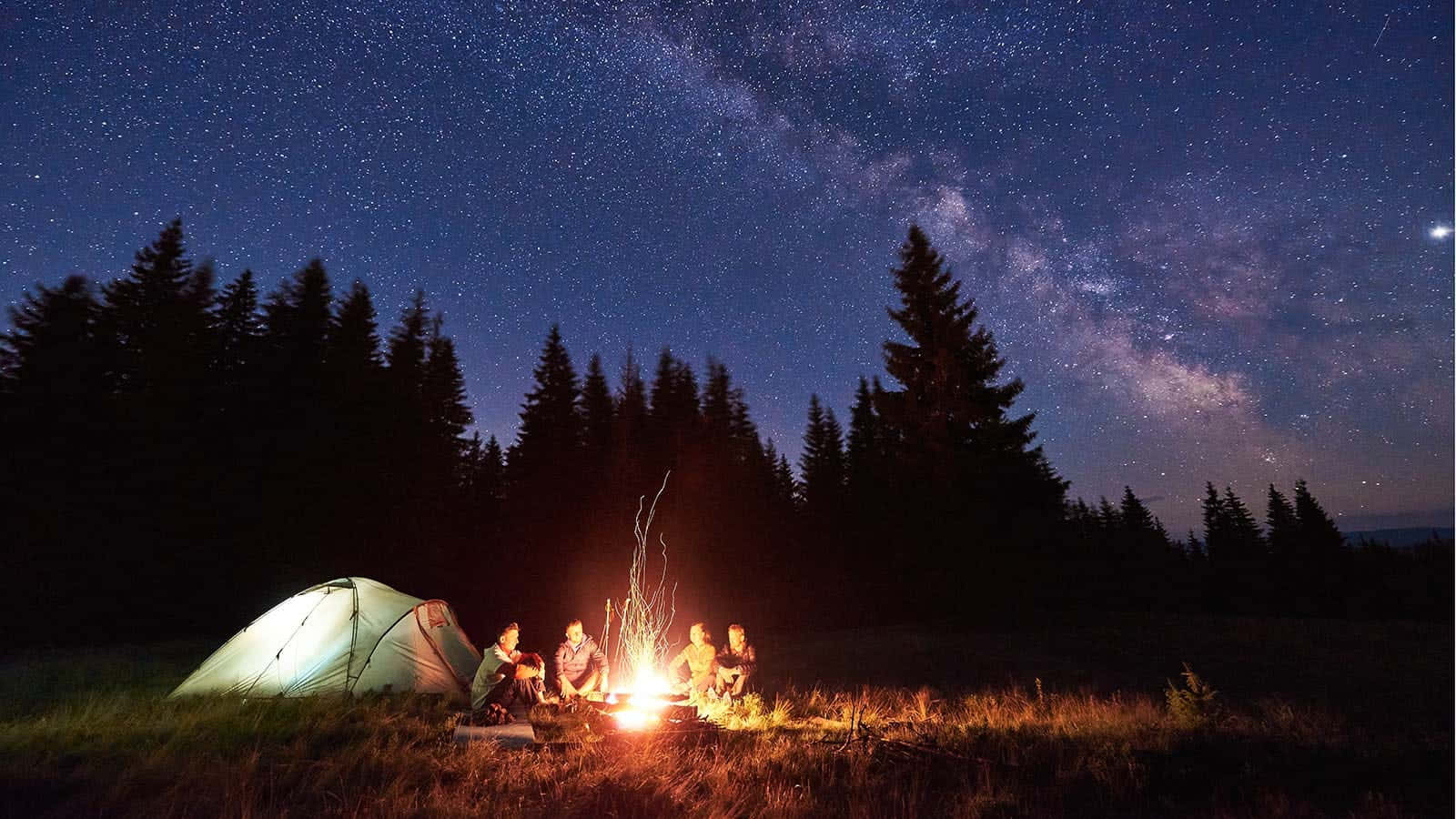 Friends Tent Campfire Background