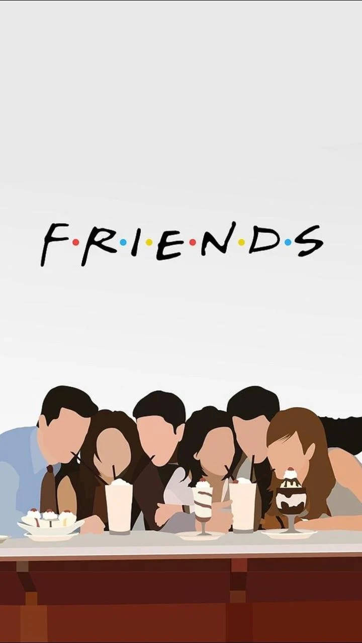 Friends Tv Show Minimalist Artwork Background