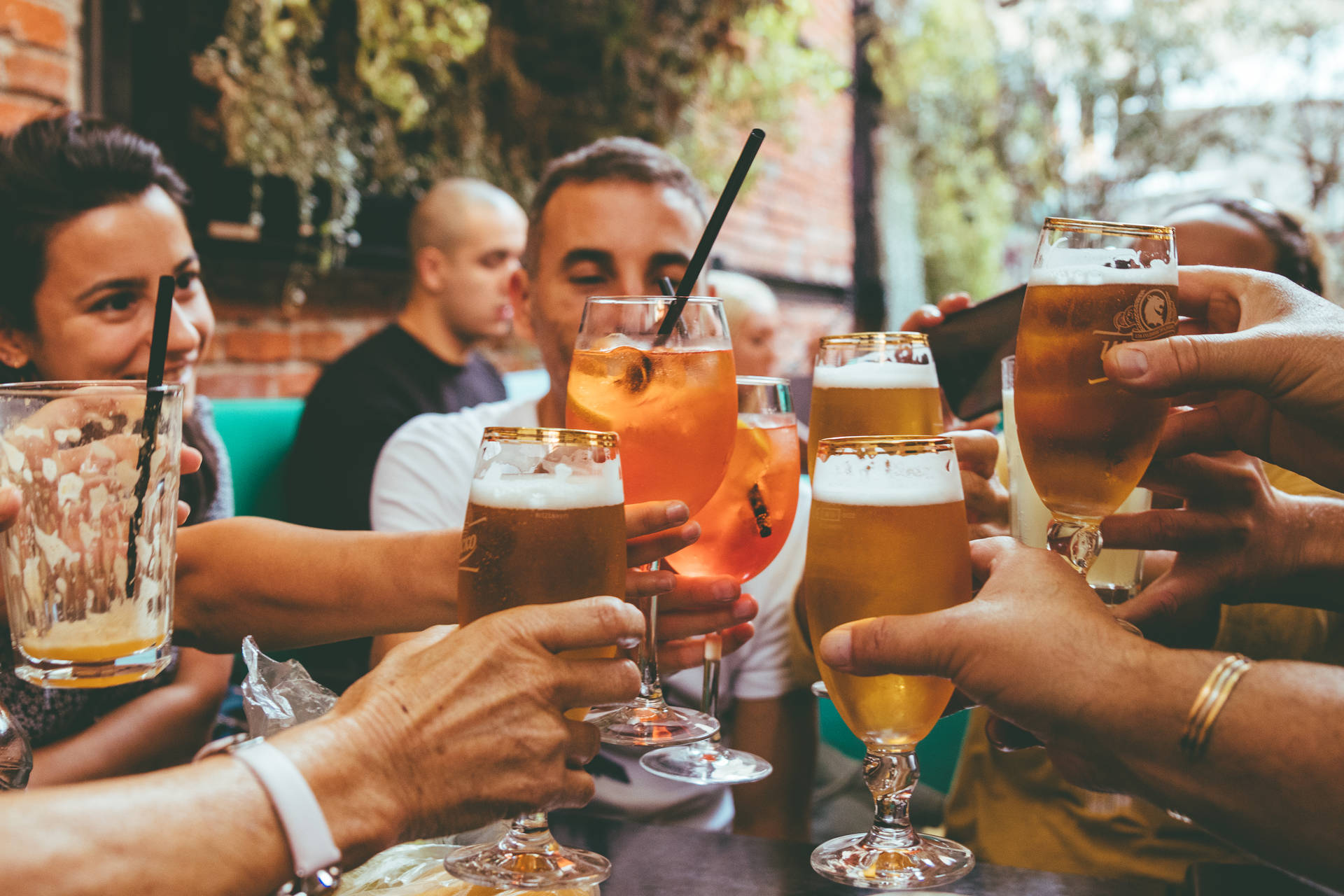 Friends Uniting To Celebrate With A Cold Beer