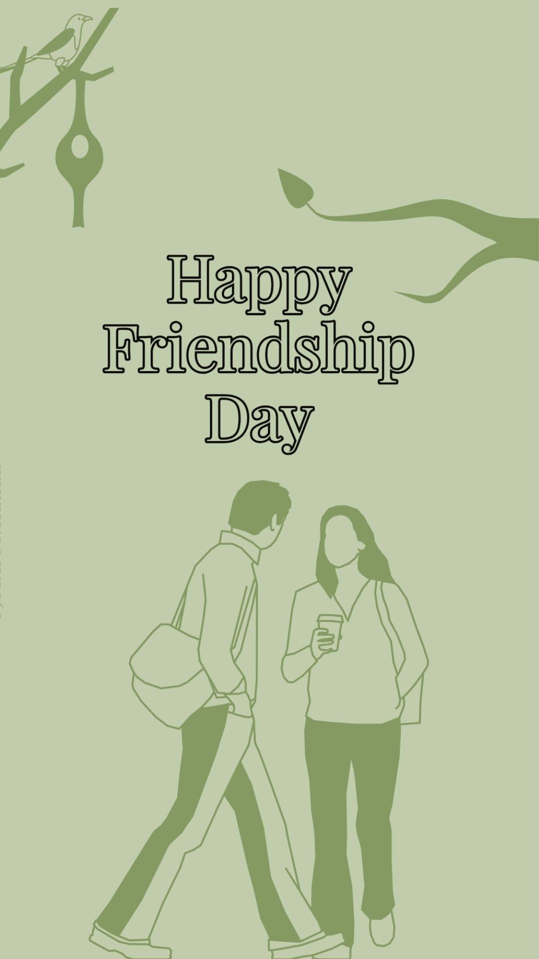 Friendship Day Of Two Friends Background