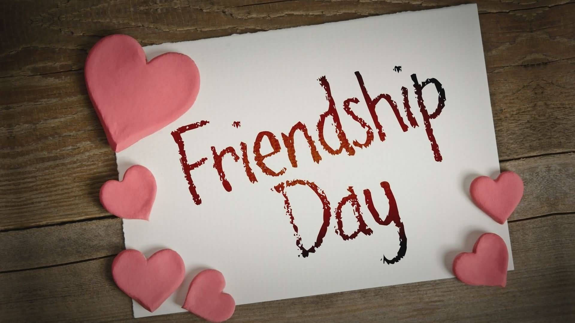 Friendship Day On Paper Background