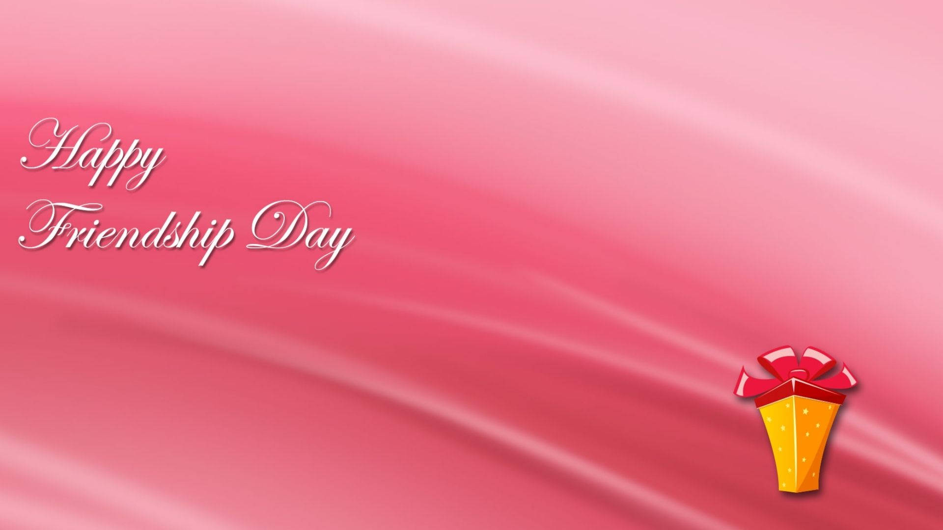Friendship Day With A Gift Background