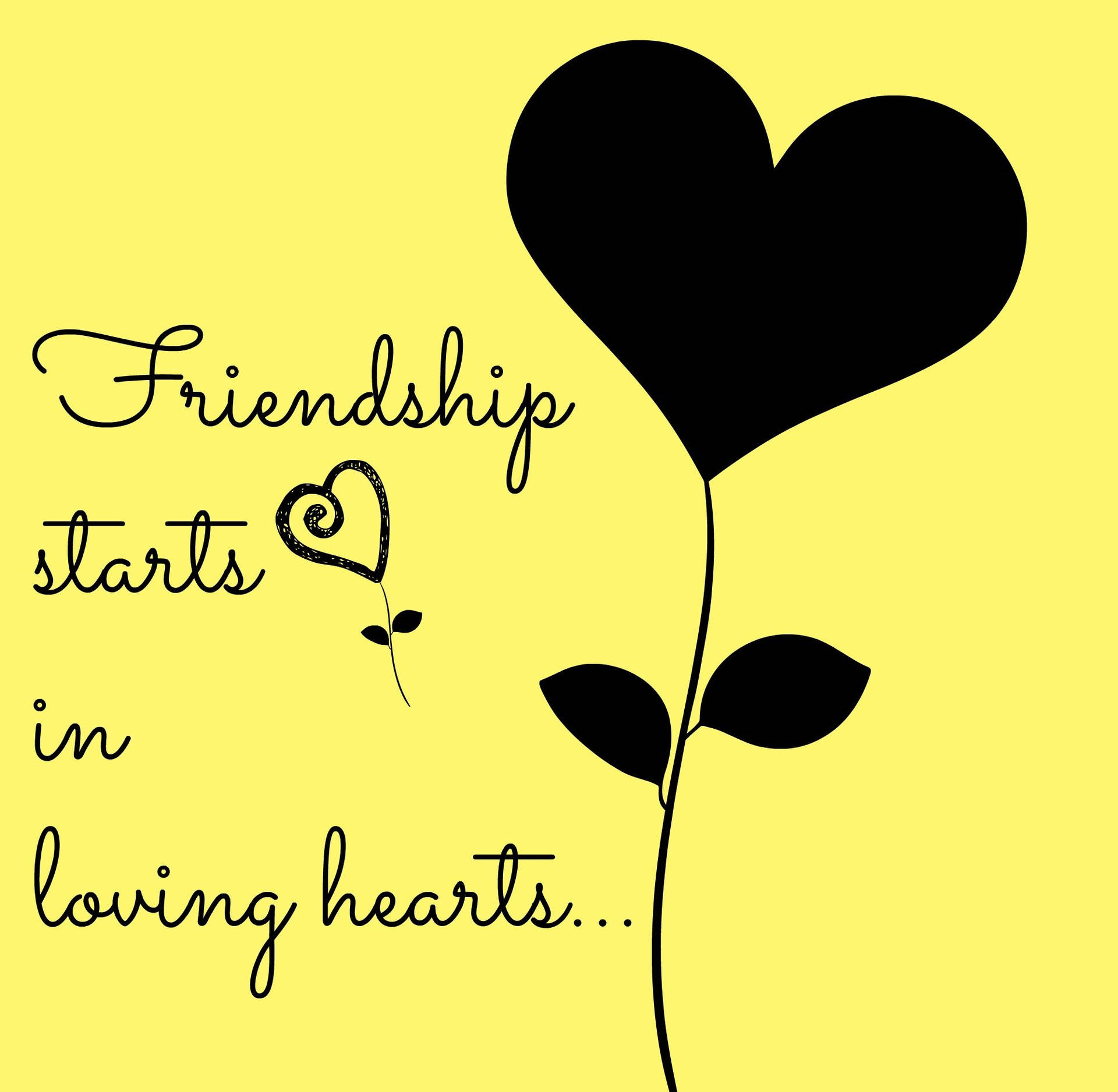 Friendship Heart Quotes Background