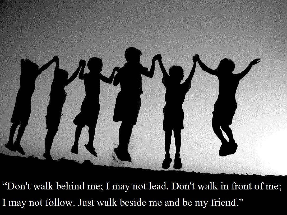 Friendship Of Group Of Young Kids Background