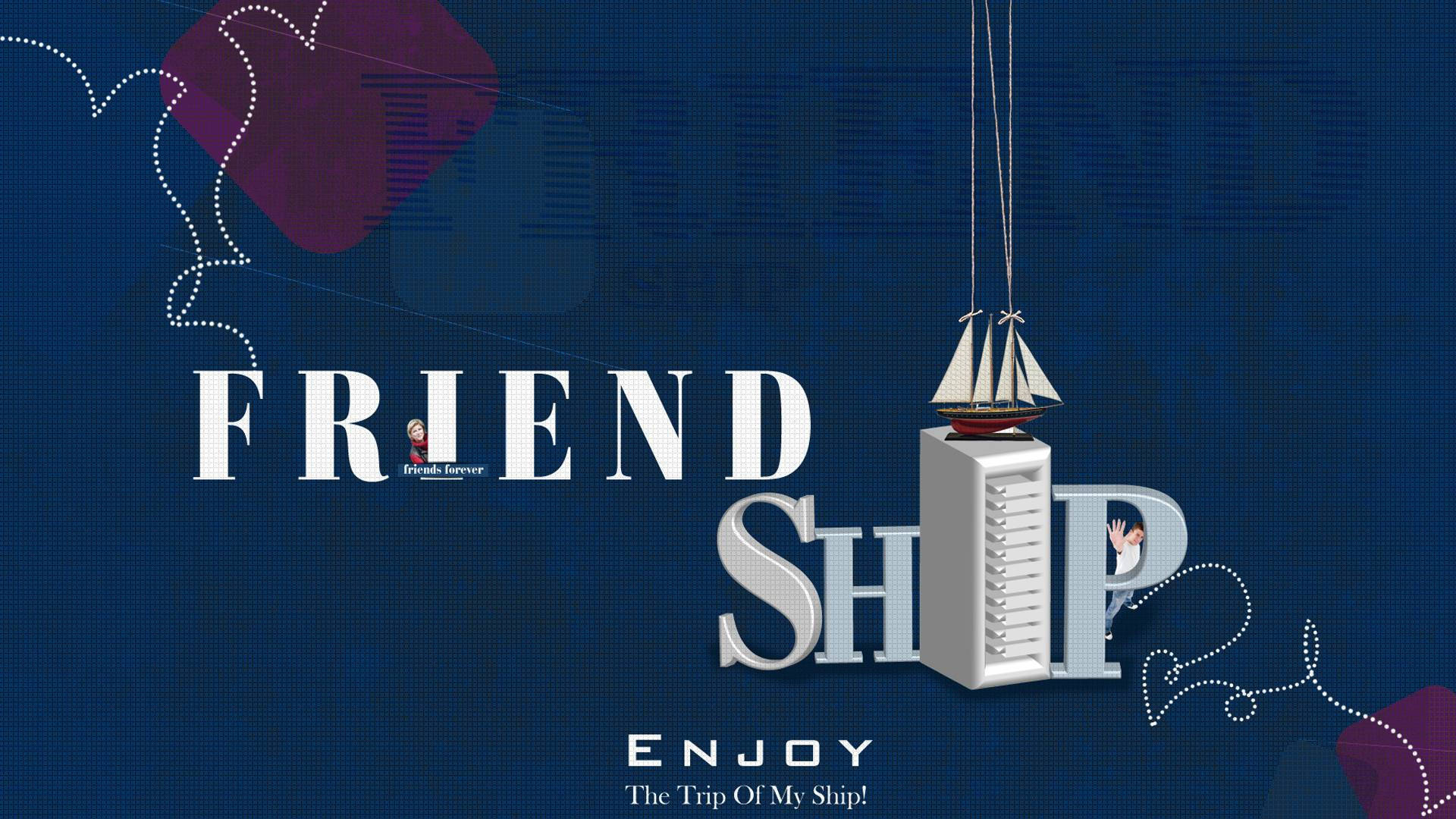 Friendship Poster With A Ship