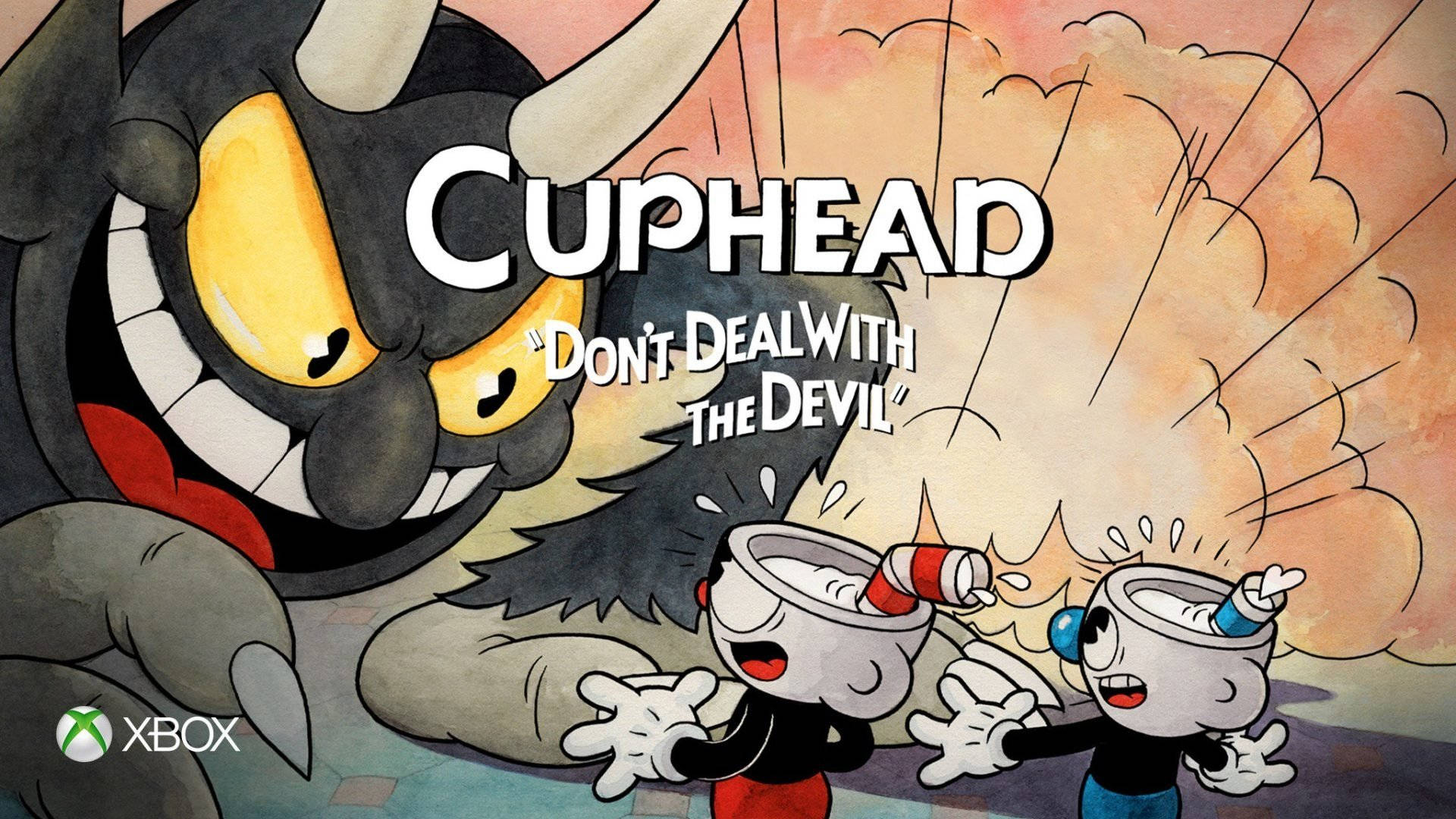 Frightened Cuphead And Mugman Background