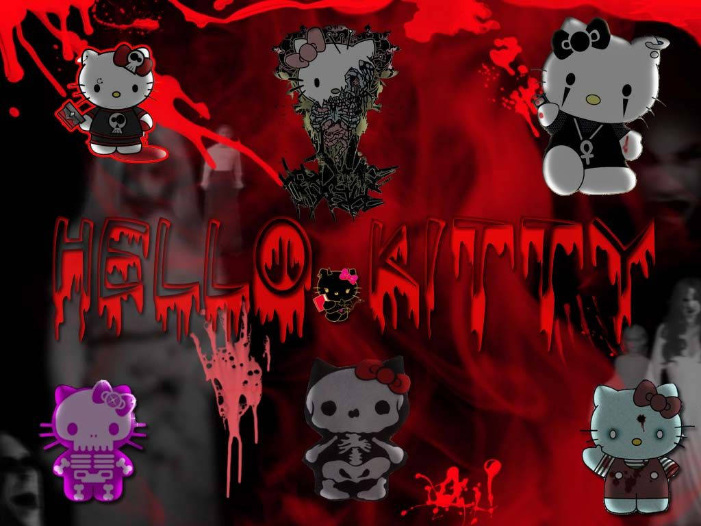 Frightening Hello Kitty Halloween Background