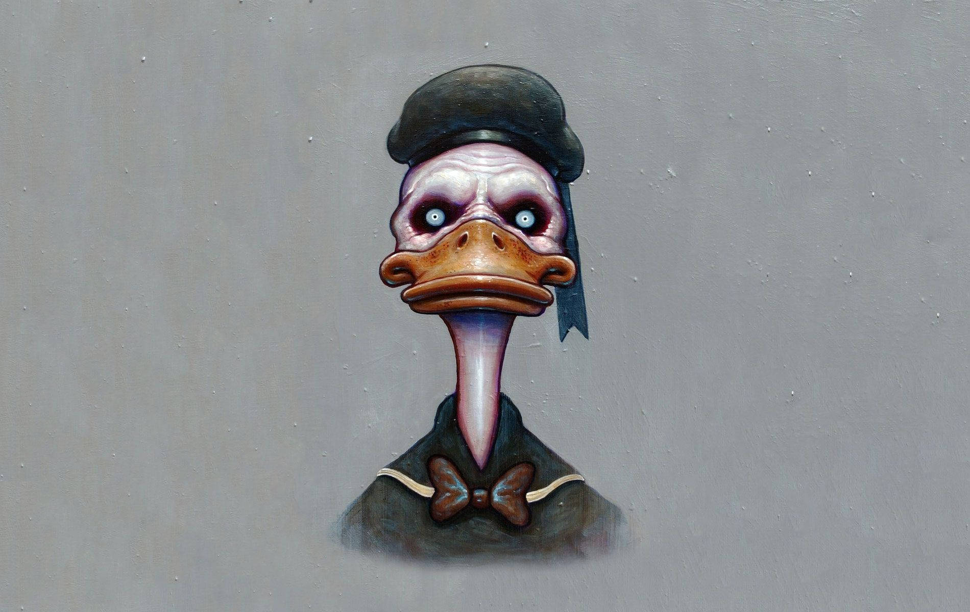 Frightful Donald Duck Illustration Background
