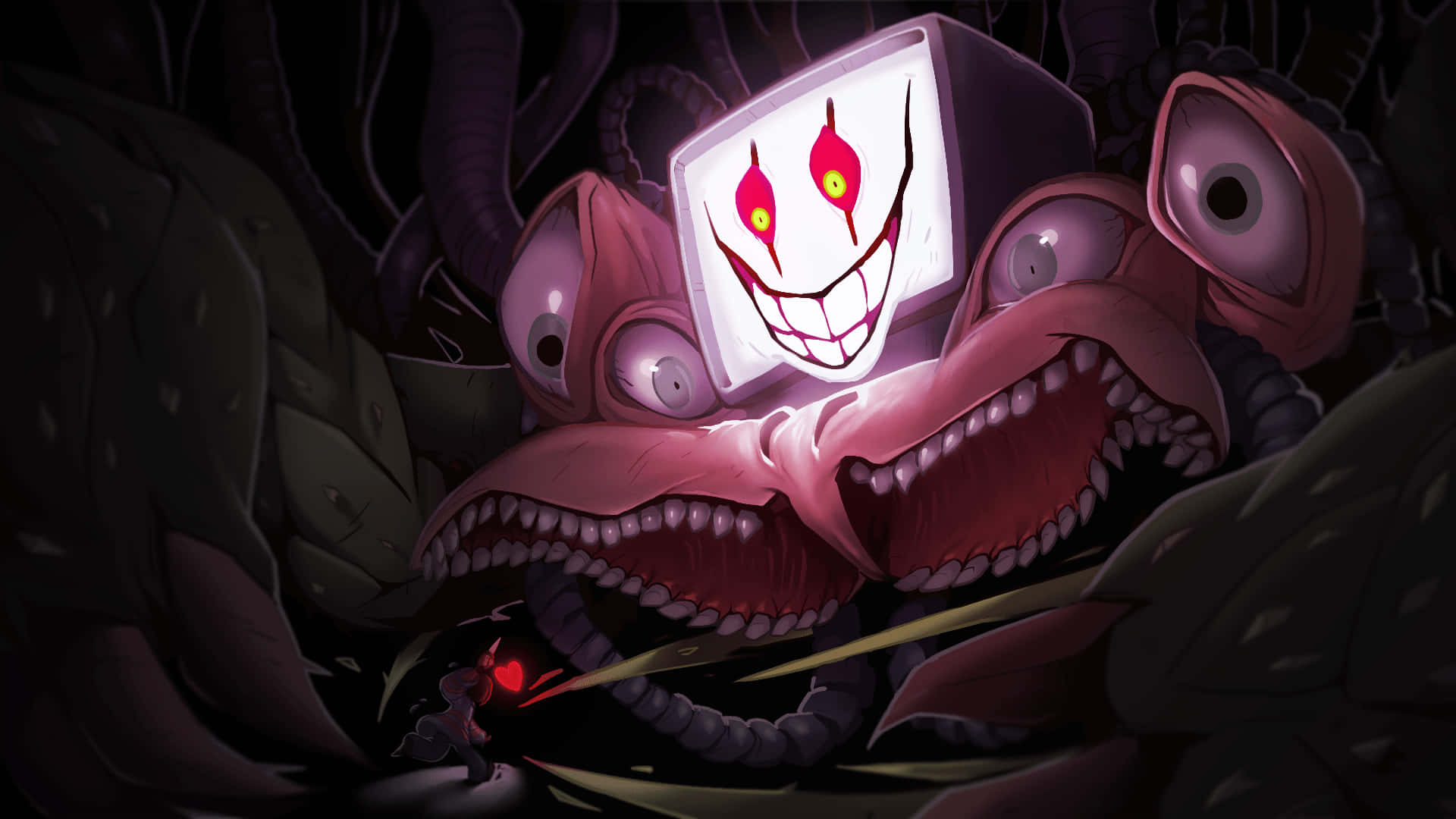 Frisk Ready To Explore The World Of Undertale Background