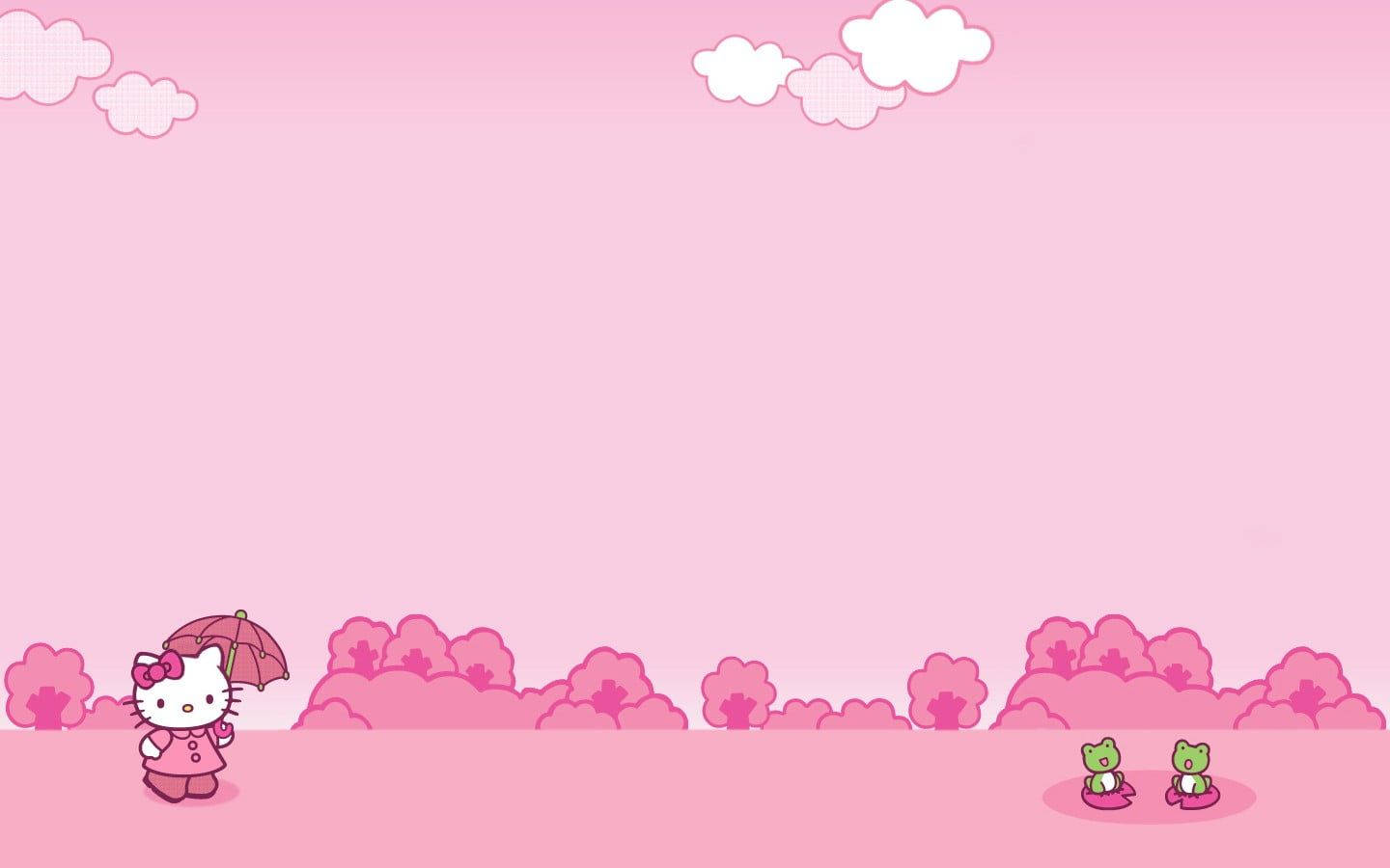 Frogs And Hello Kitty Aesthetic Background