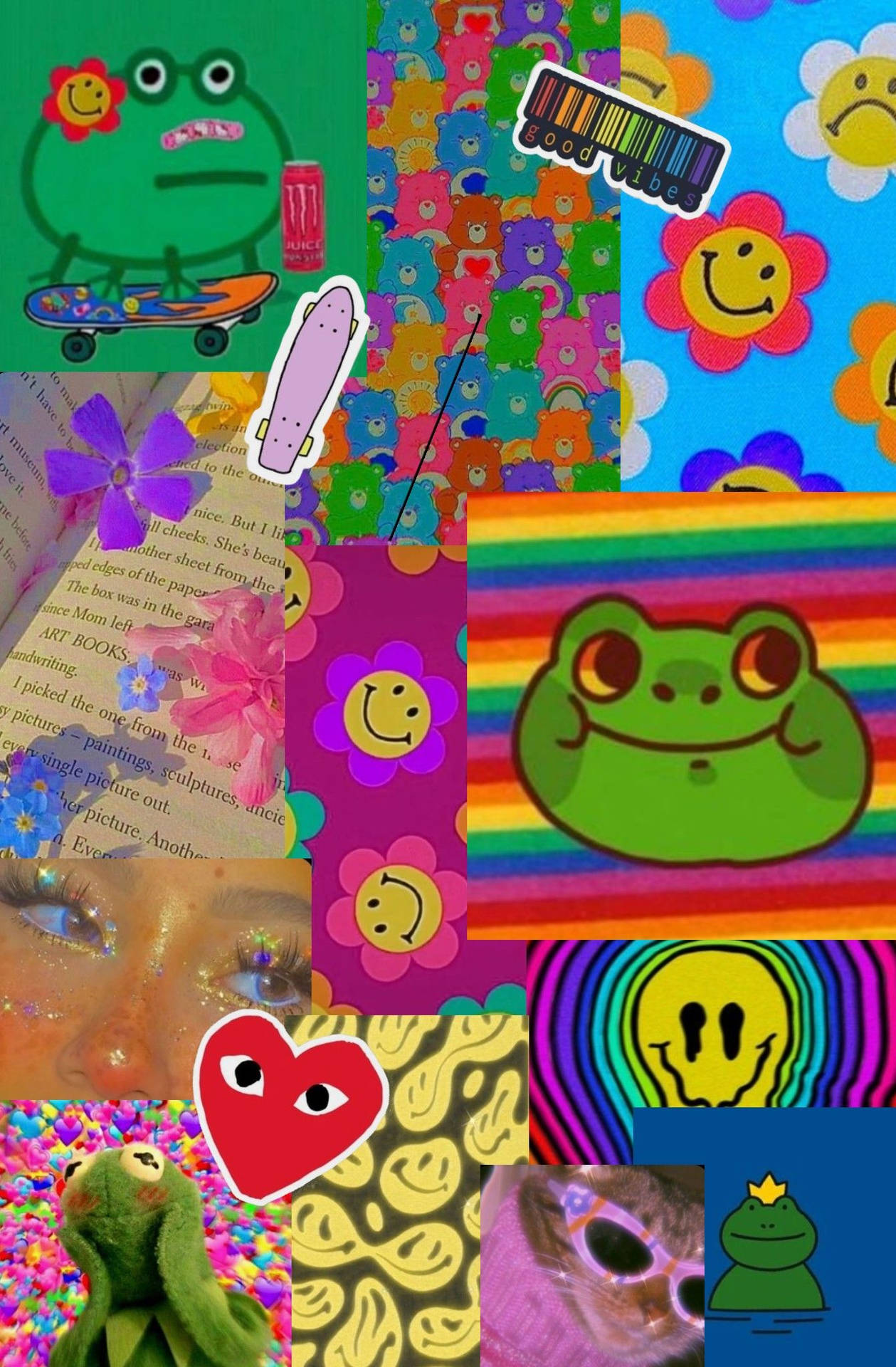 Frogs And More Indie Kid Background