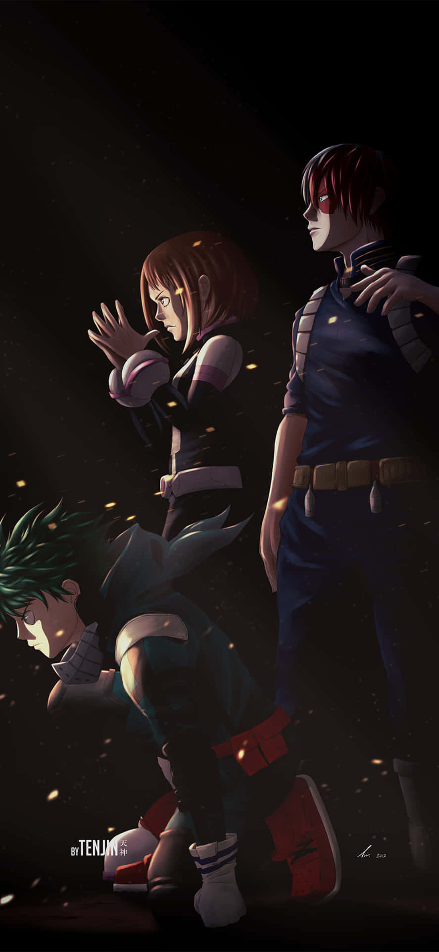 From Rivals To Friends - Deku And Todoroki Background