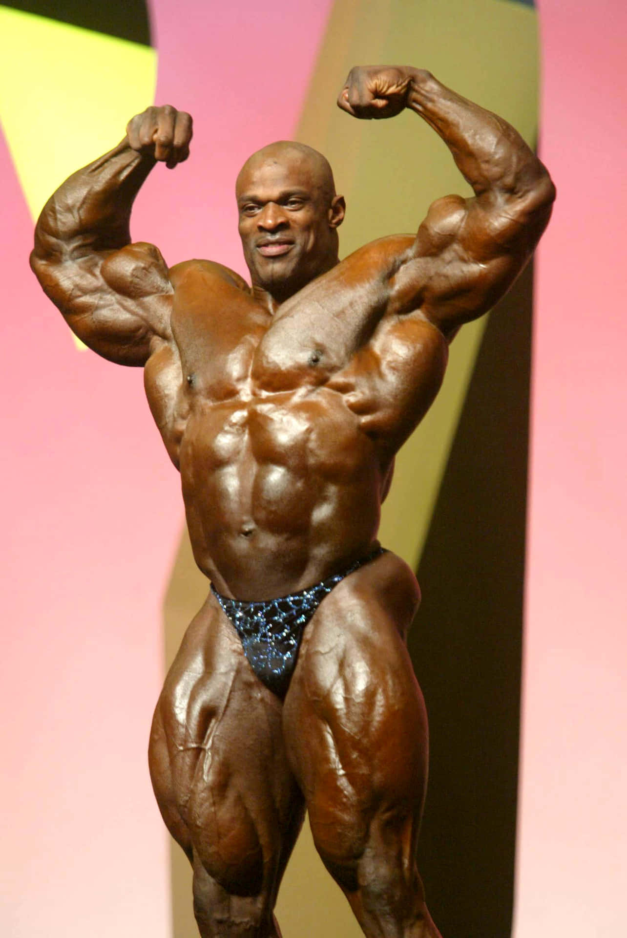 Front Double Biceps Of Ronnie Coleman Background