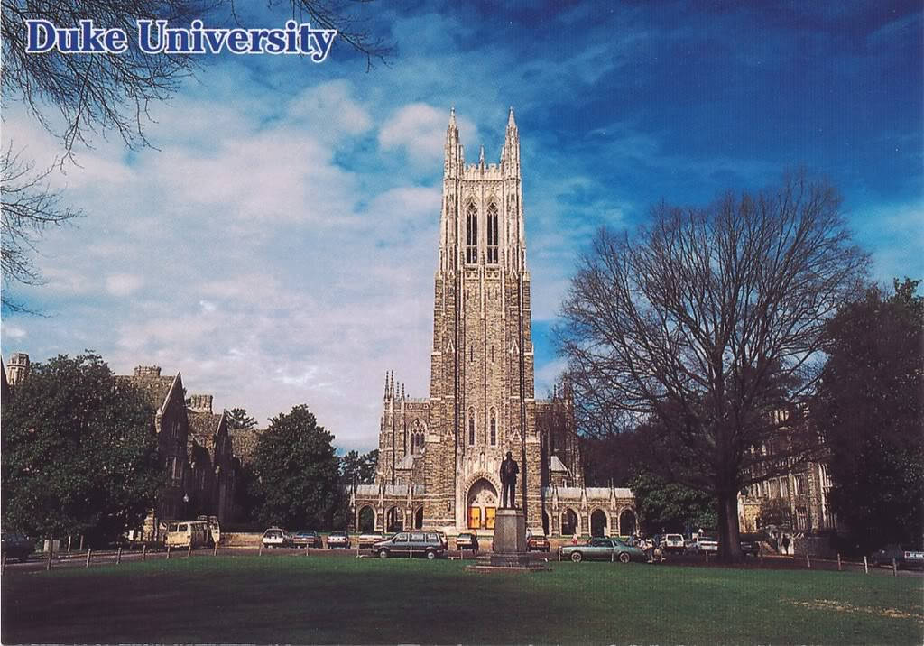 Front Of Duke University In Durham Background