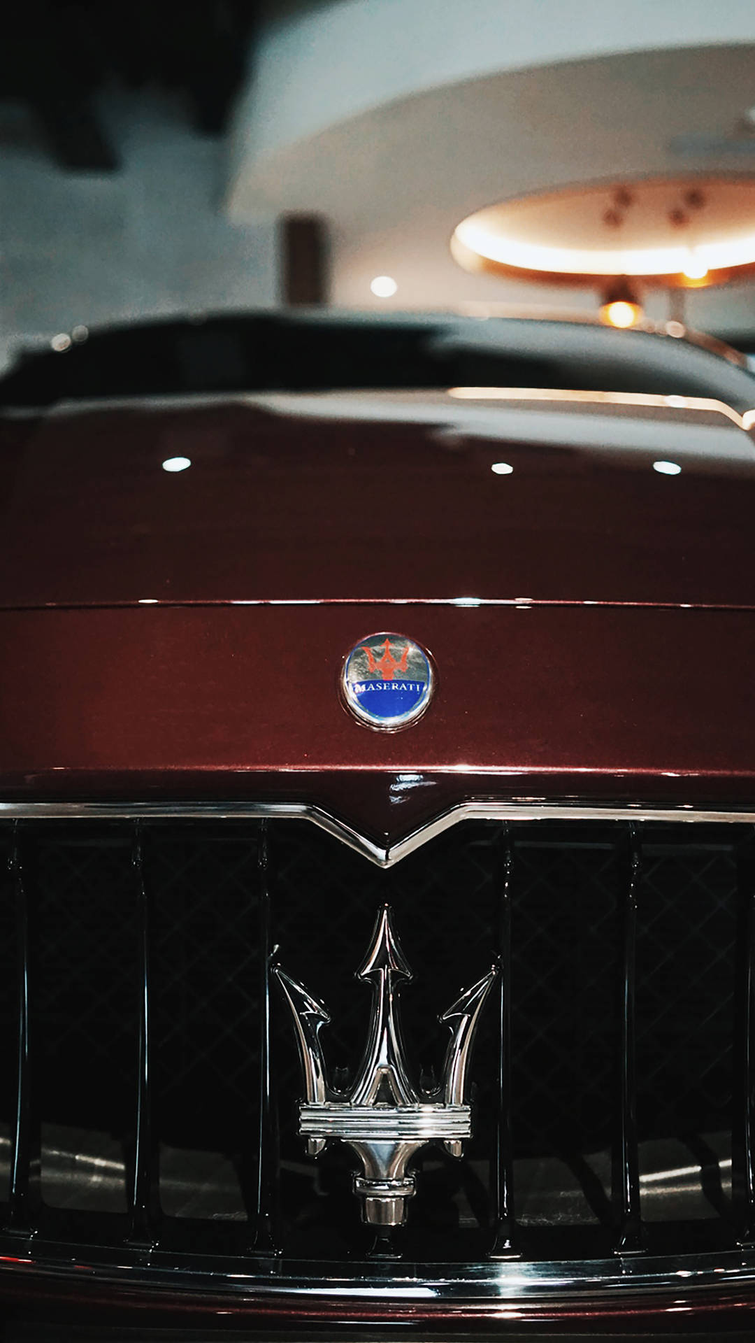 Front Red Maserati Car Background