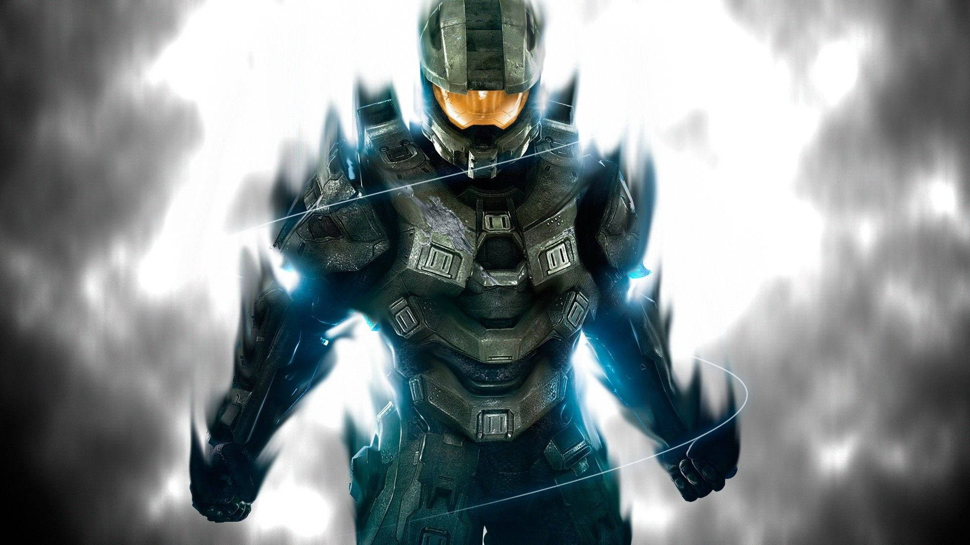 Front-view Glorious Master Chief Background