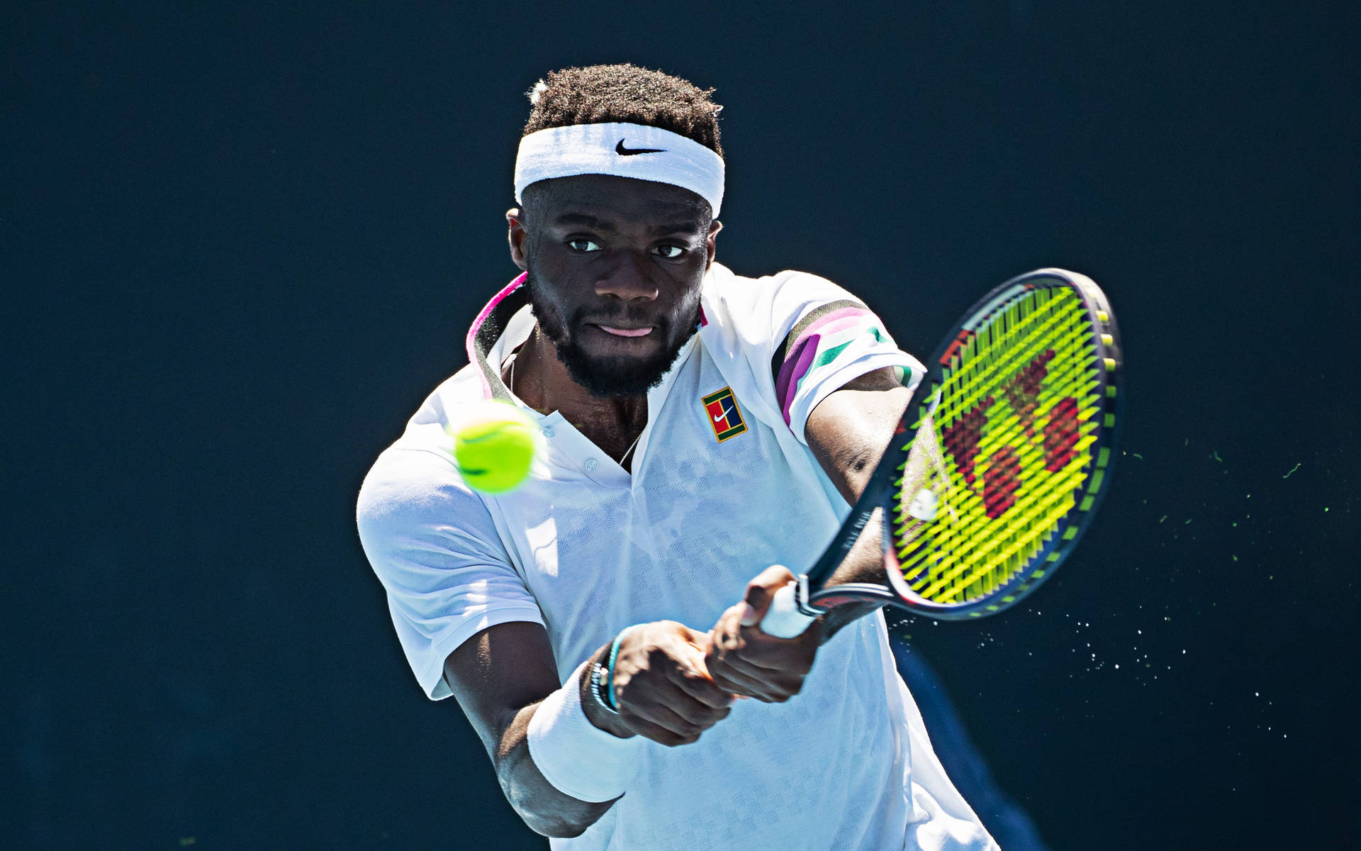 Front View Groundstroke Frances Tiafoe Background