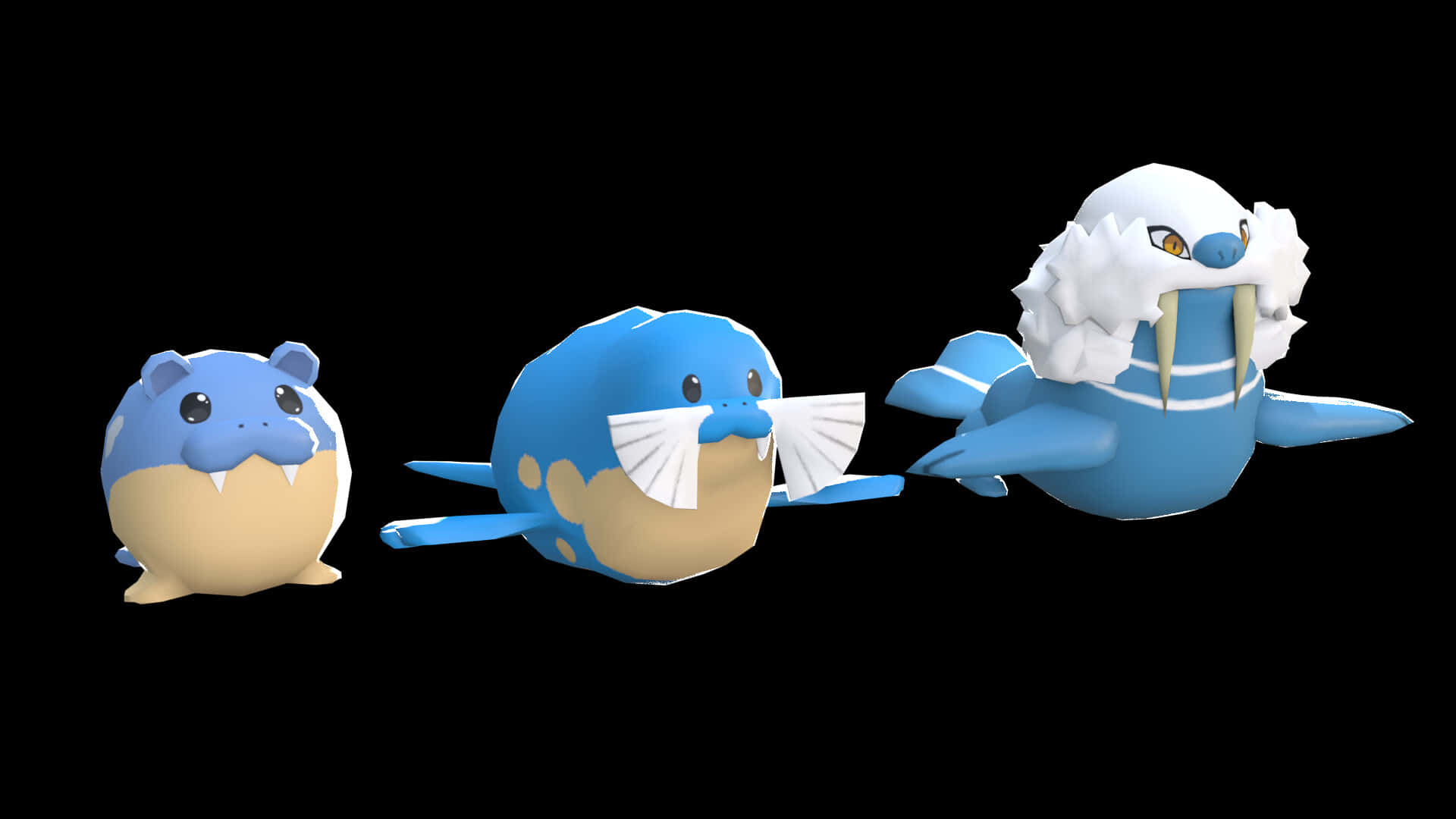 Front-view Image Of Walrein And Friends Background