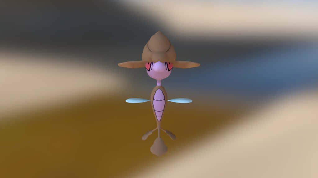 Front View Of 3d Skrelp Background