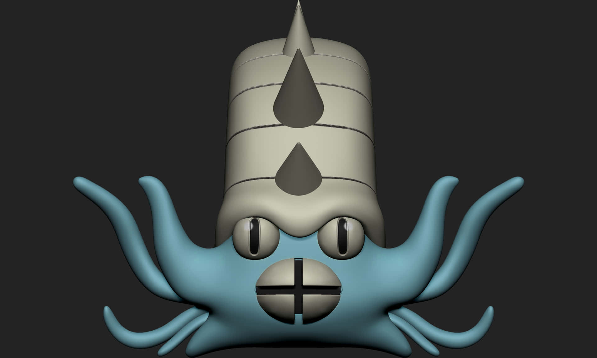 Front View Of A 3d Omastar Background