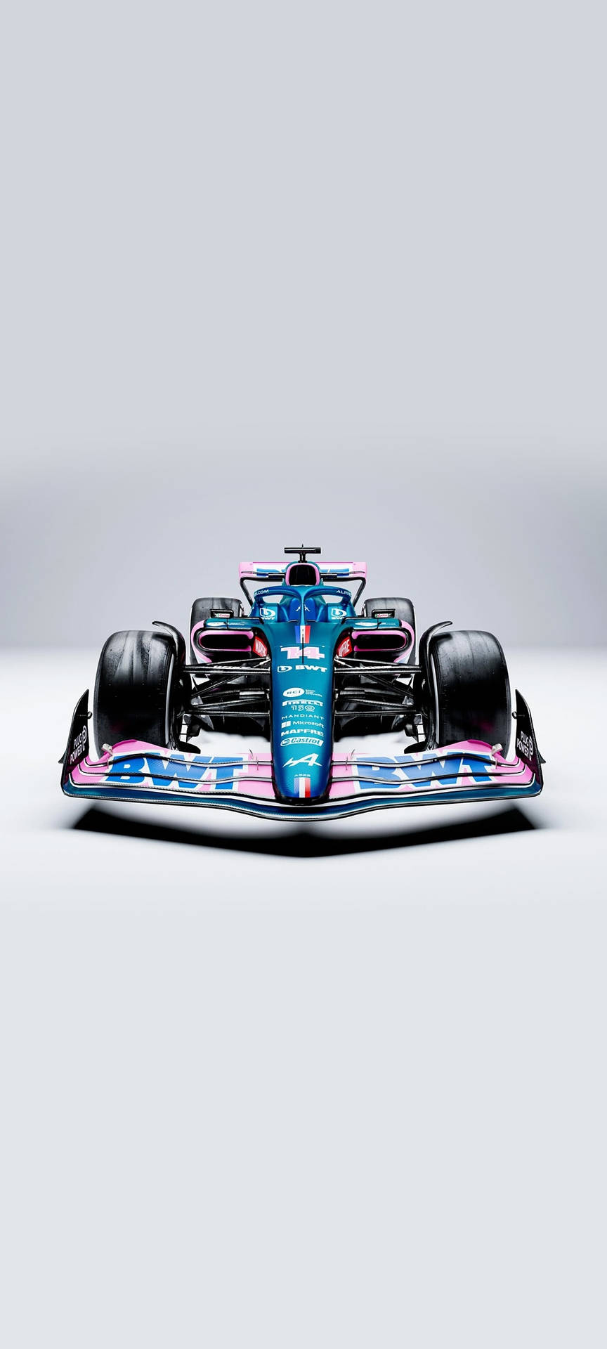 Front View Of Blue Alpine Background