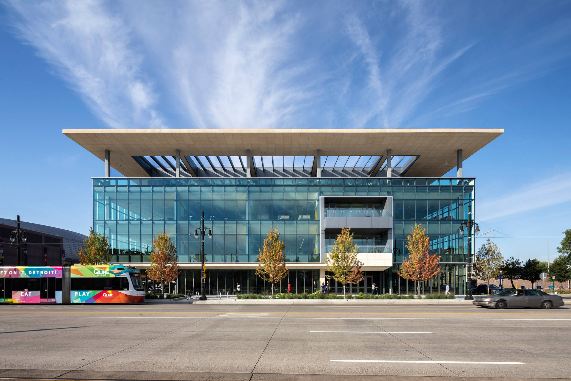 Front View Of Building At Wayne State University