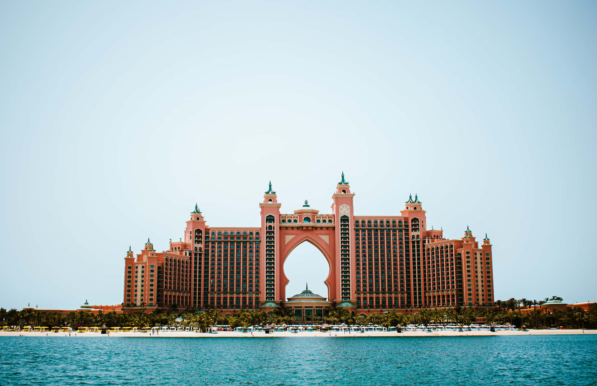 Front View Of The Atlantis Resort Background