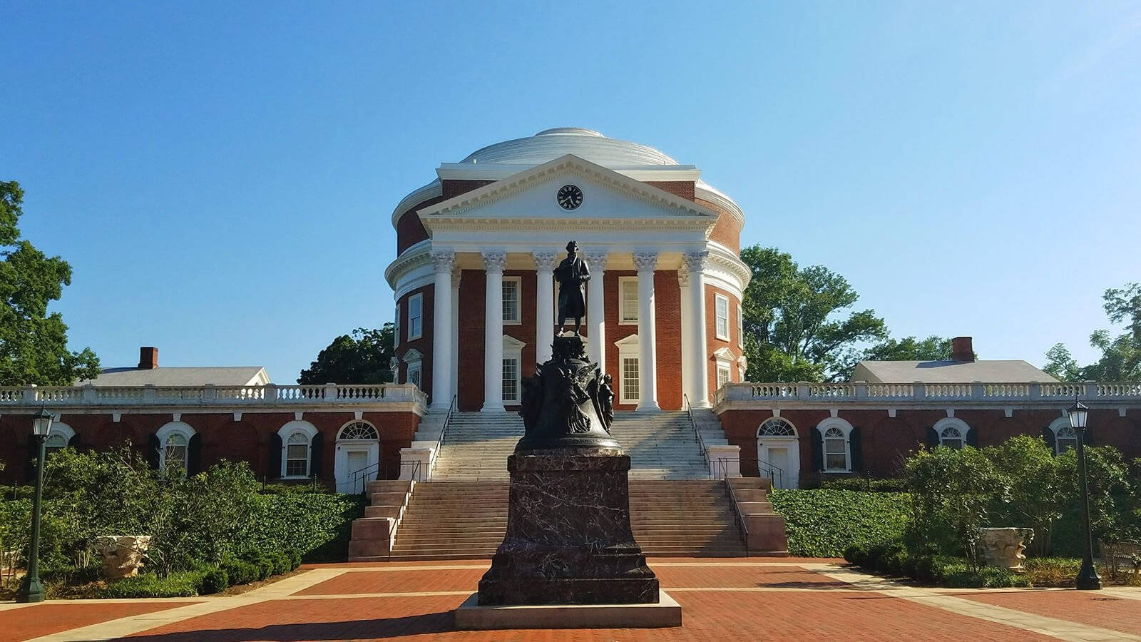 Front View University Of Virginia Rotunda Background