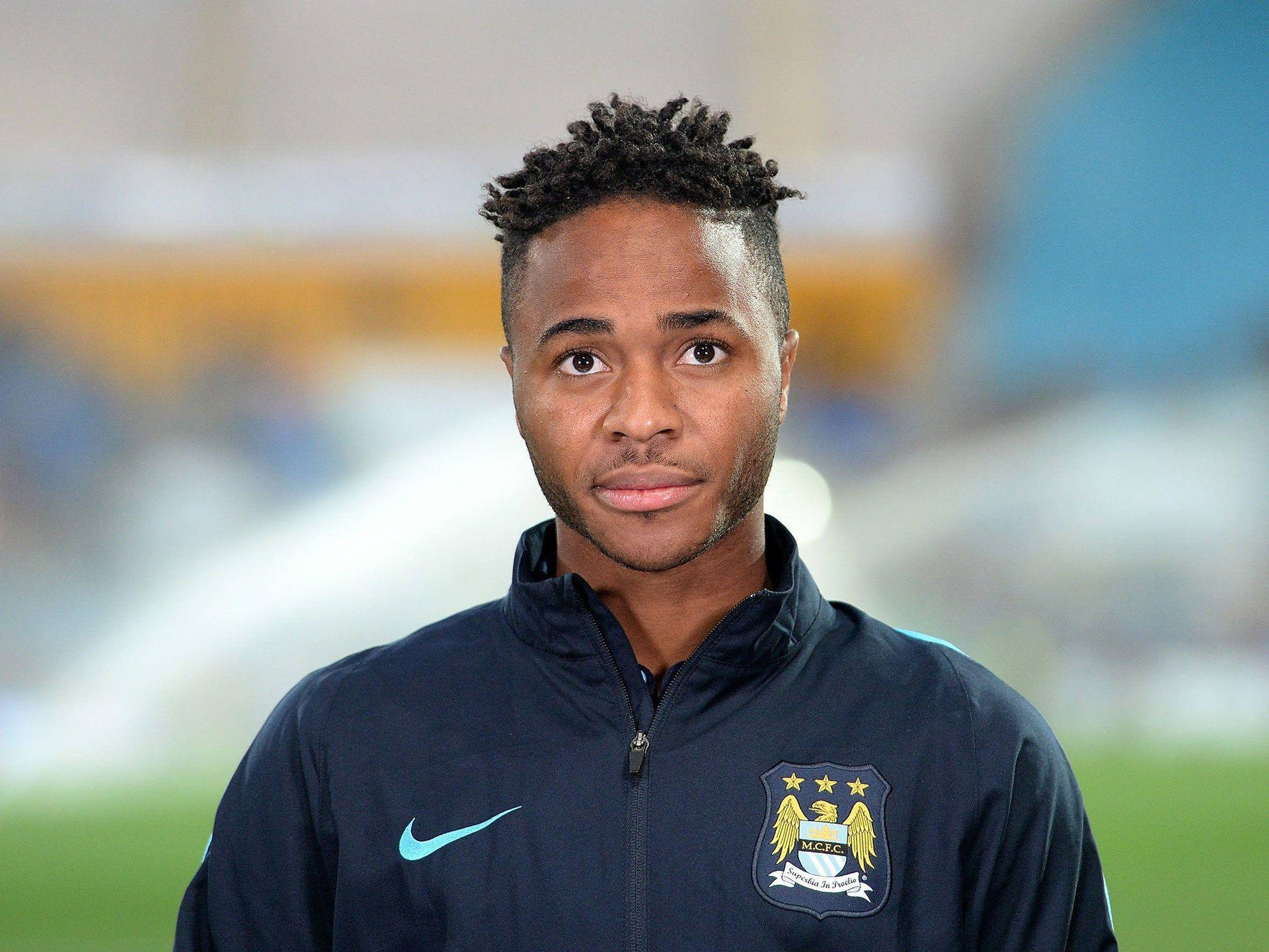 Frontal Shot Of Raheem Sterling Background