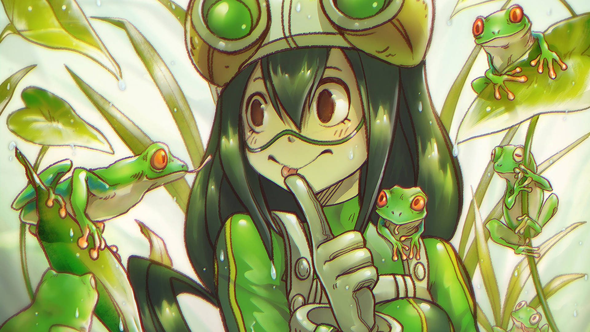 Froppy And Frog Friends Background