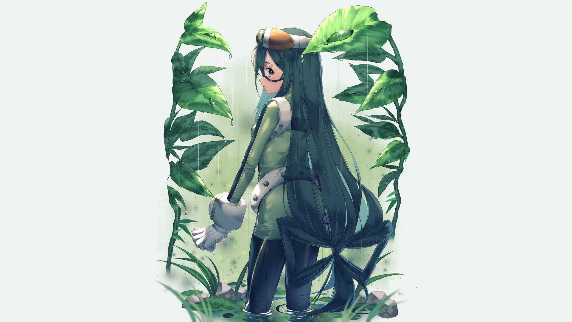 Froppy Between Leaves Art Background