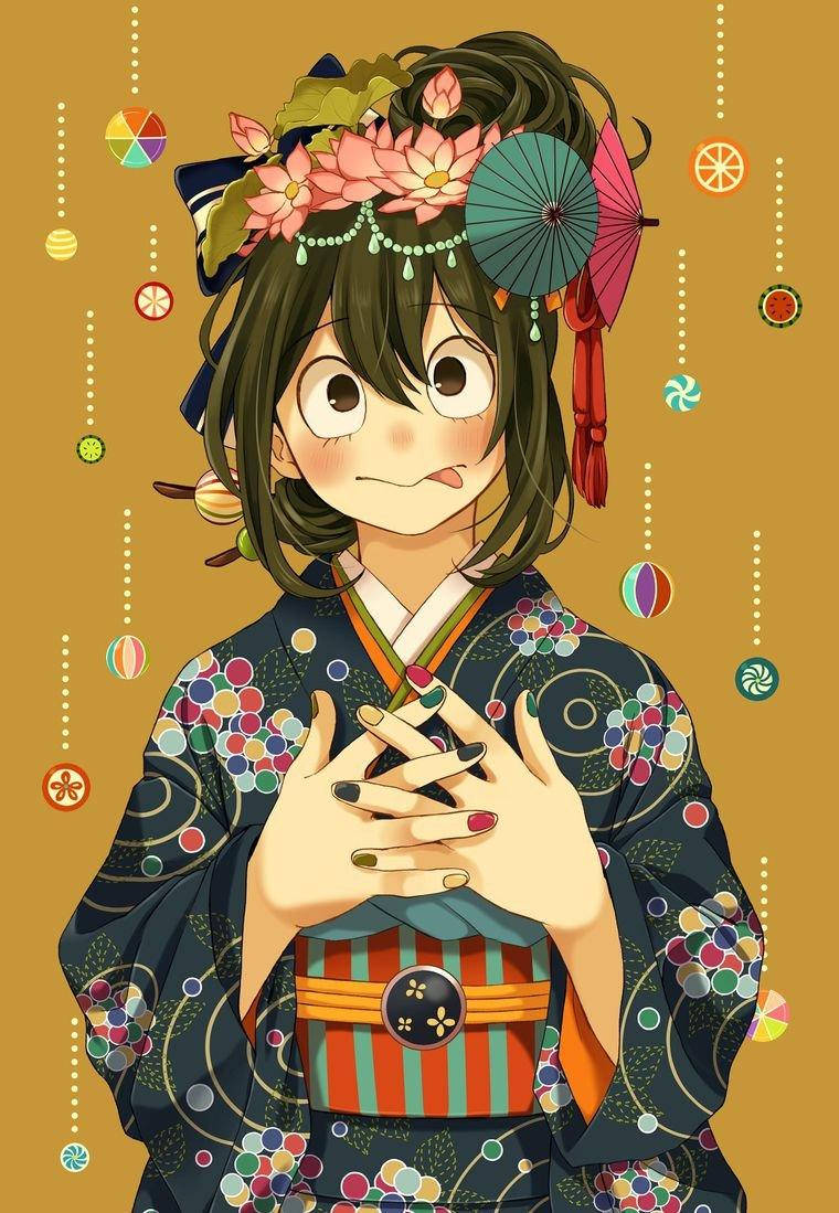 Froppy In A Kimono Background