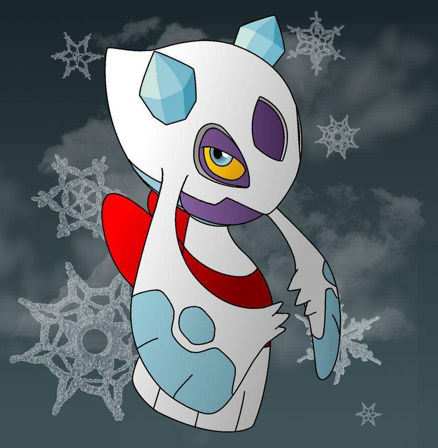 Froslass In Snowflake Backdrop Background