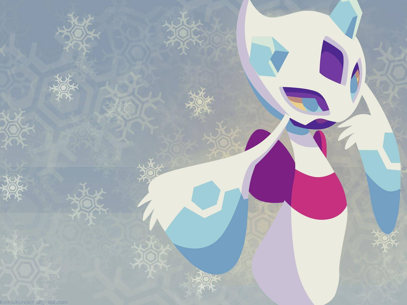 Froslass In Snowy Abstract Backdrop Background