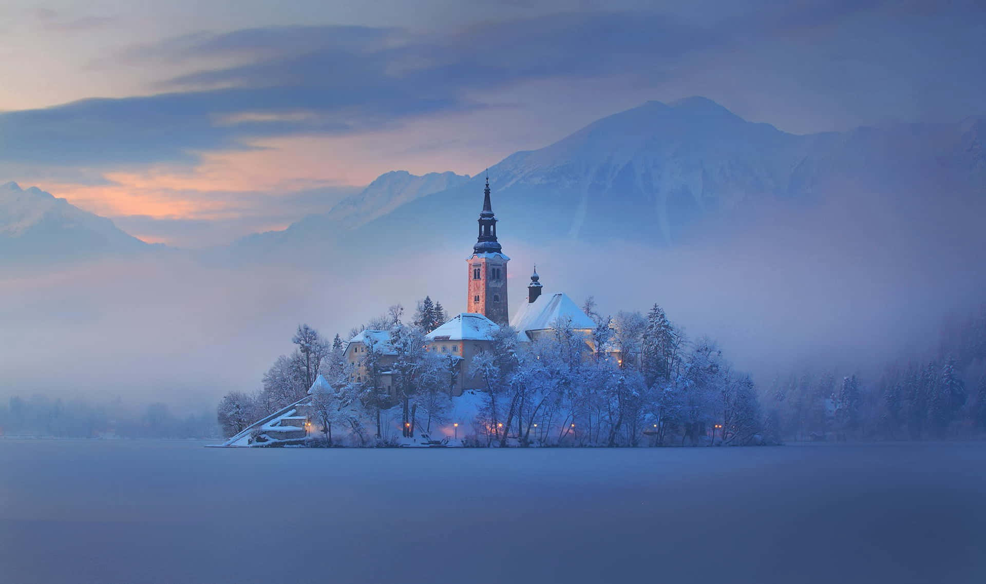 Frosty Weather At Lake Bled
