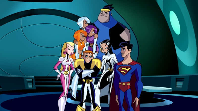 Frown Face Team Legion Of Super Heroes Background