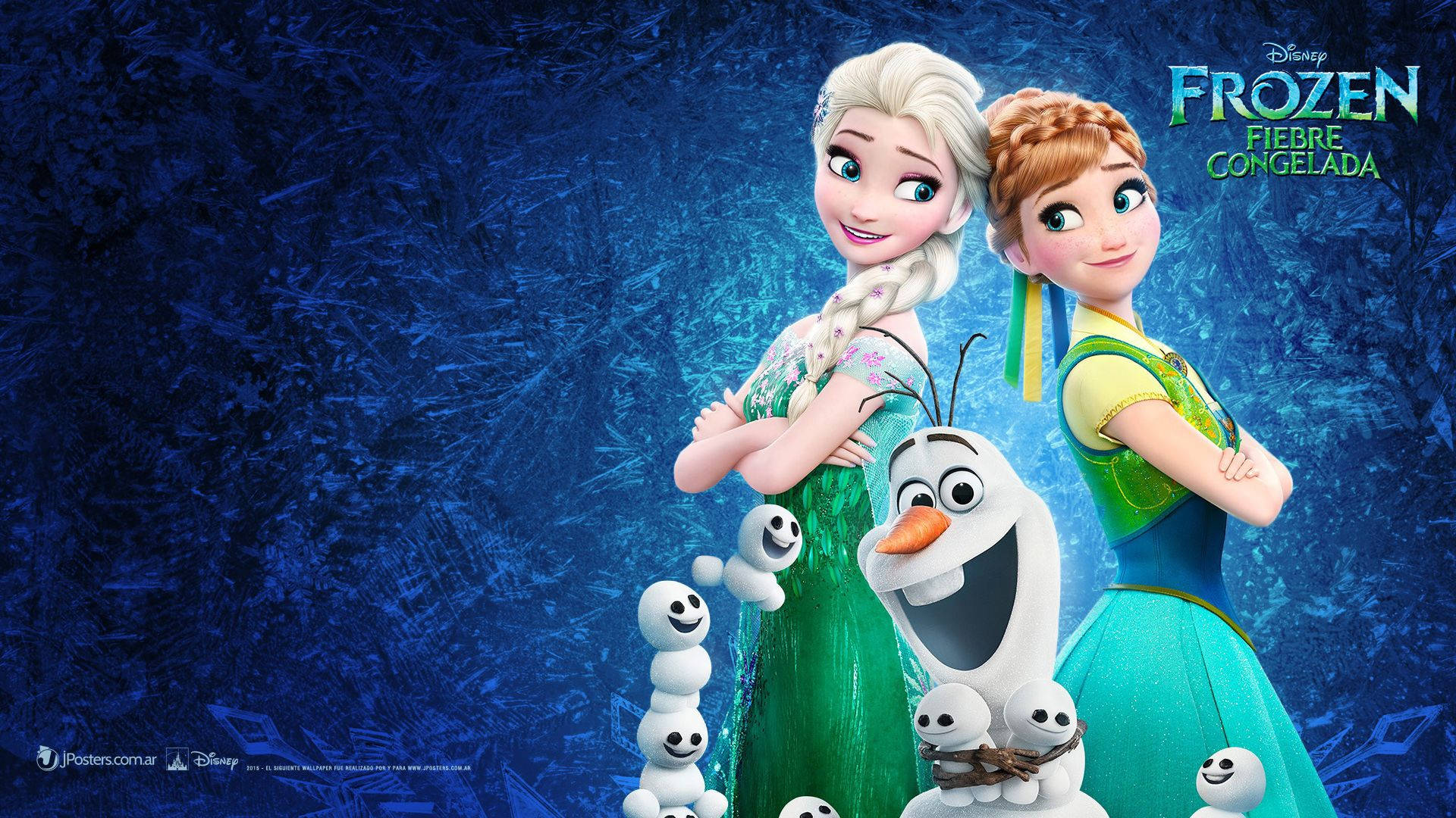 Frozen 2 Frozen Fever Elsa, Anna, And Olaf Background