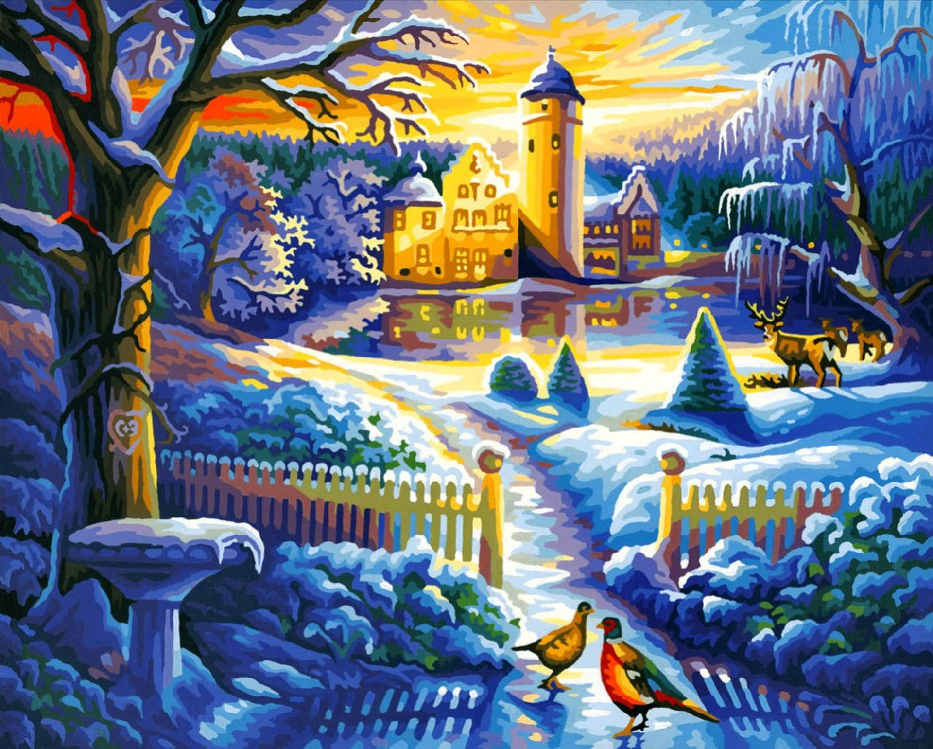 Frozen Castle In Winter