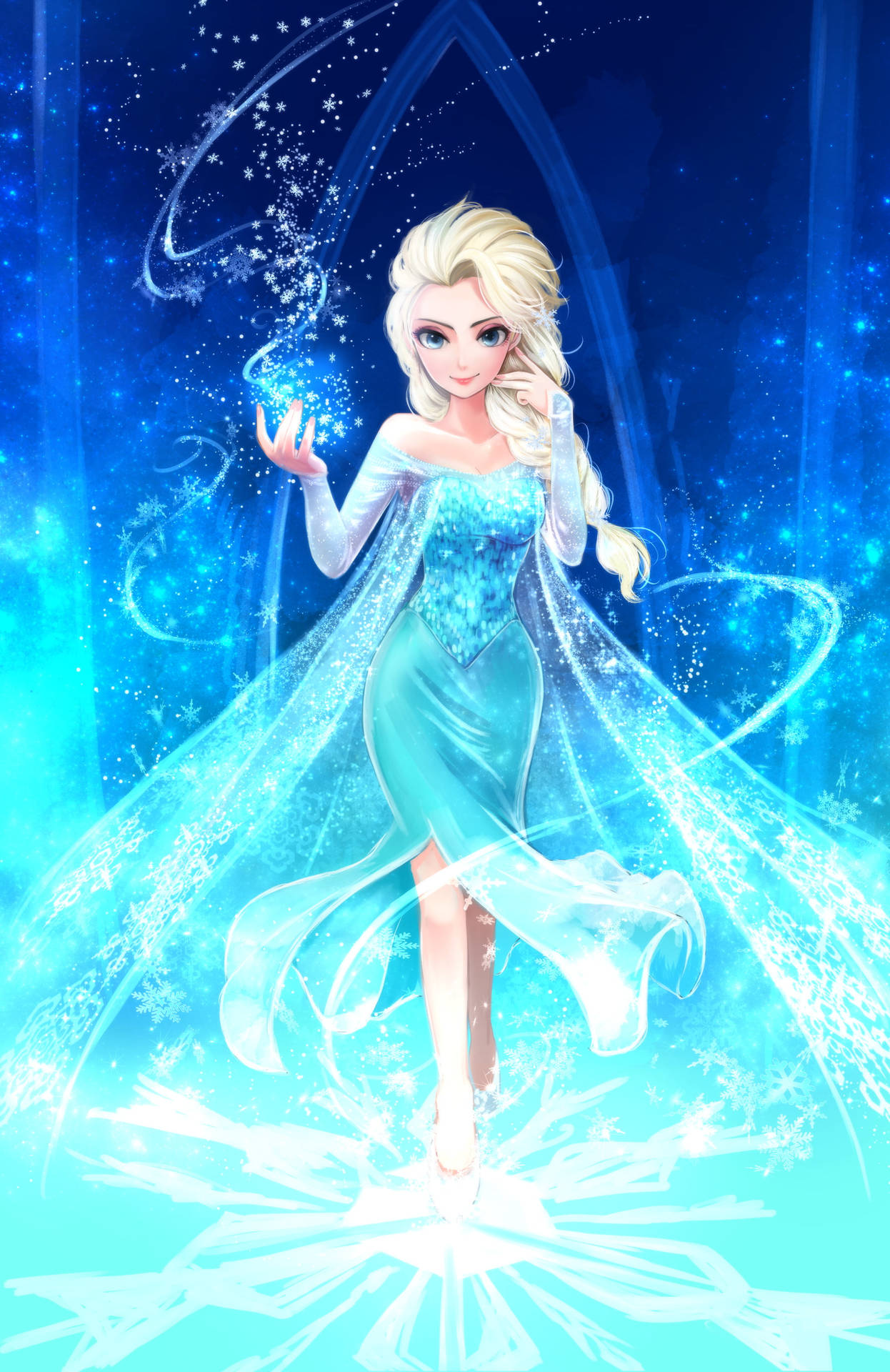 Frozen Elsa Anime Throne Background