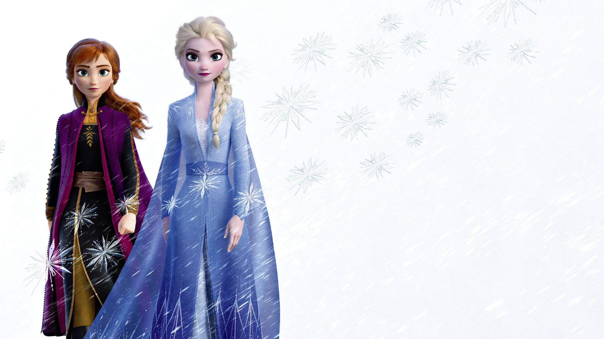 Frozen Elsa Anna Snowflakes Background