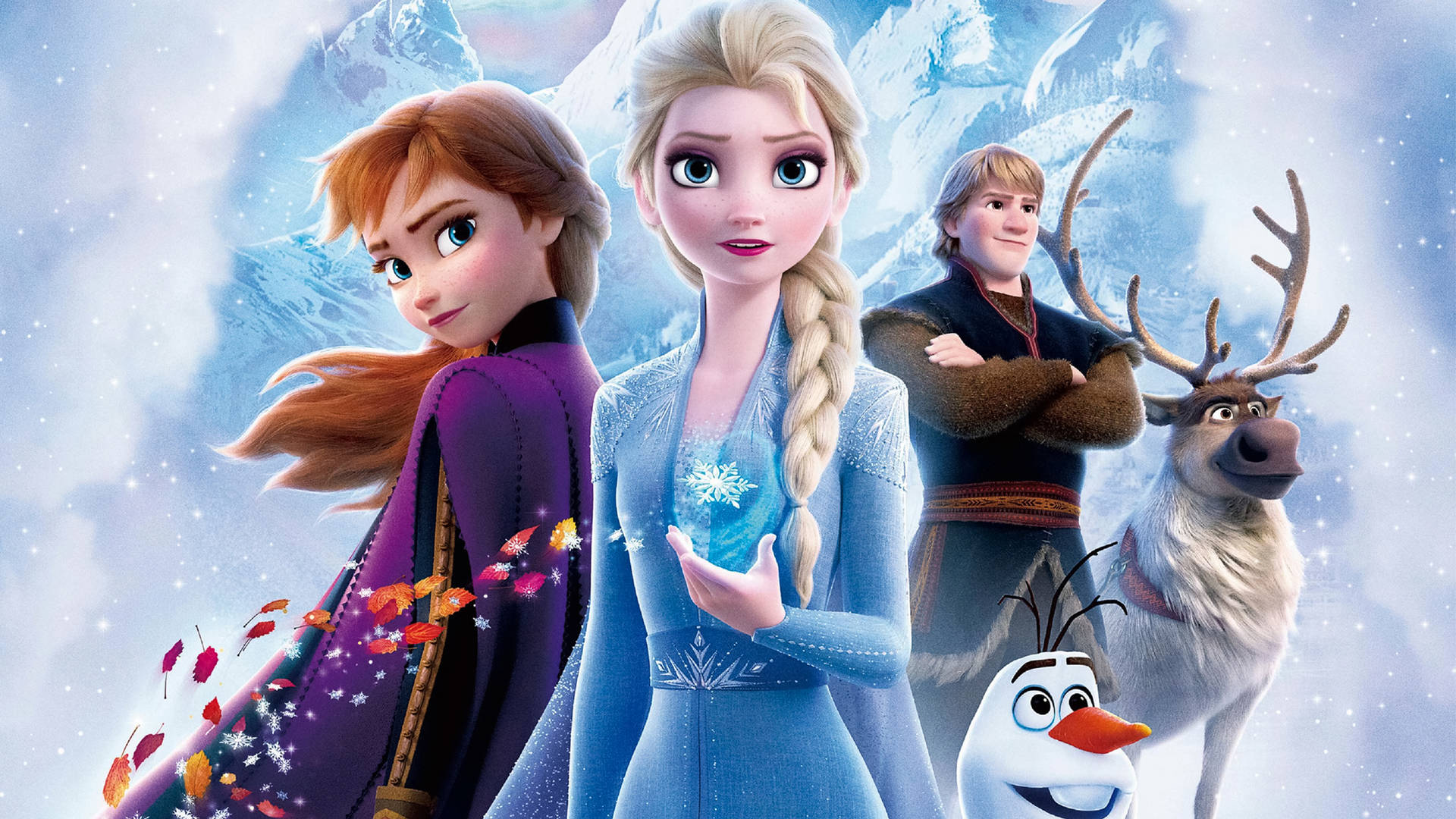 Frozen Elsa Cast Ice Snow Backdrop Background