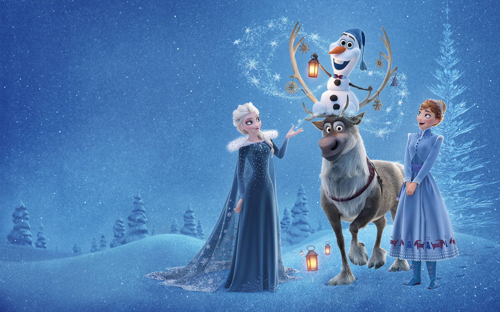 Frozen Elsa Formal Dress Magic Background