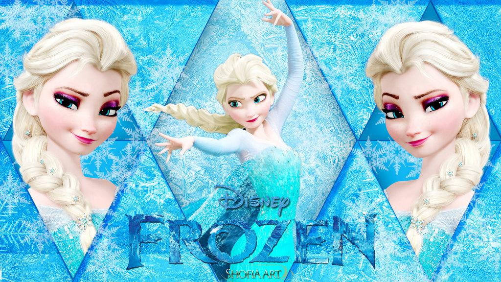 Frozen Elsa Three Faces Background