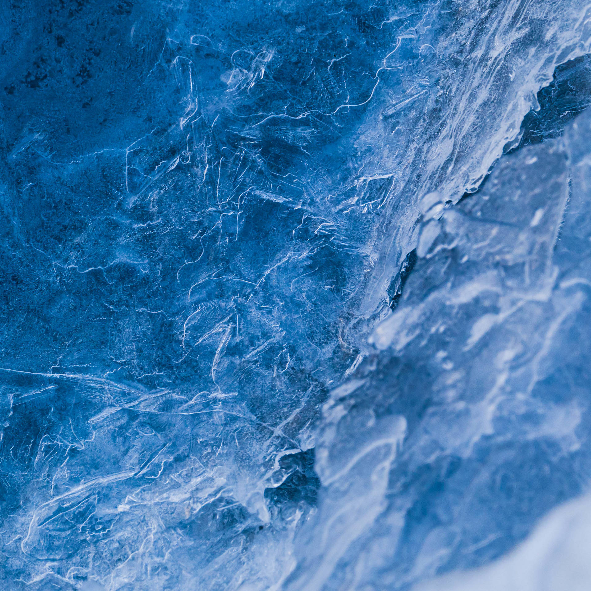 Frozen Ice Macro Shot Background