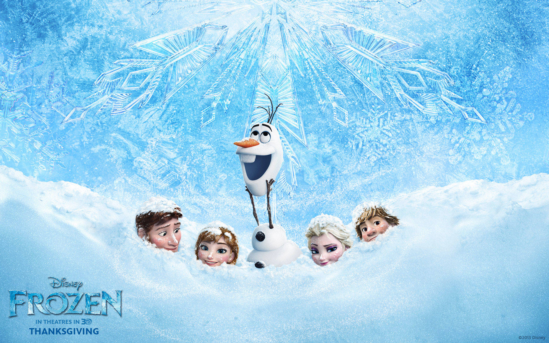 Frozen In Snow Pixel Disney Laptop Background
