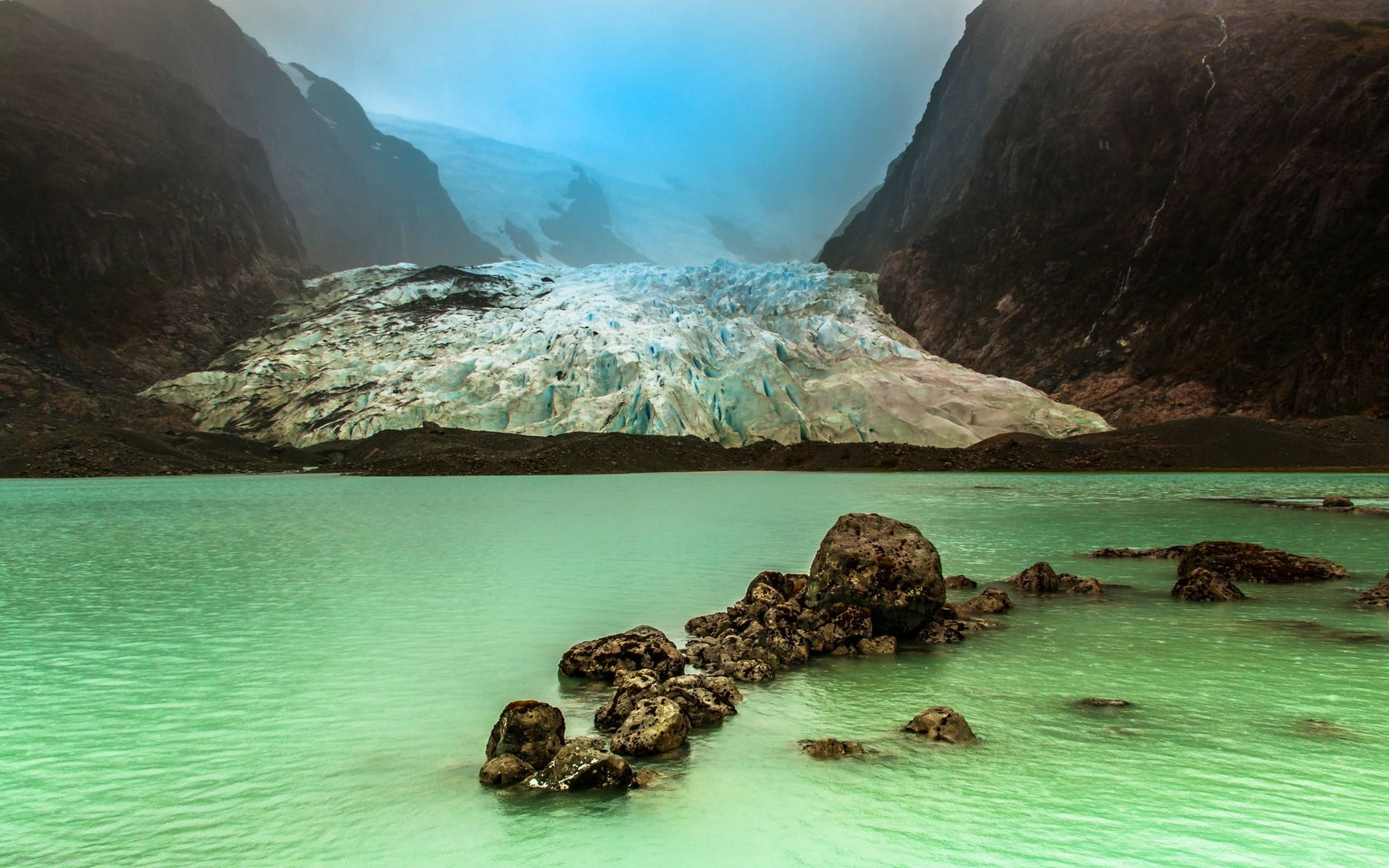 Frozen Lake In Chile Background