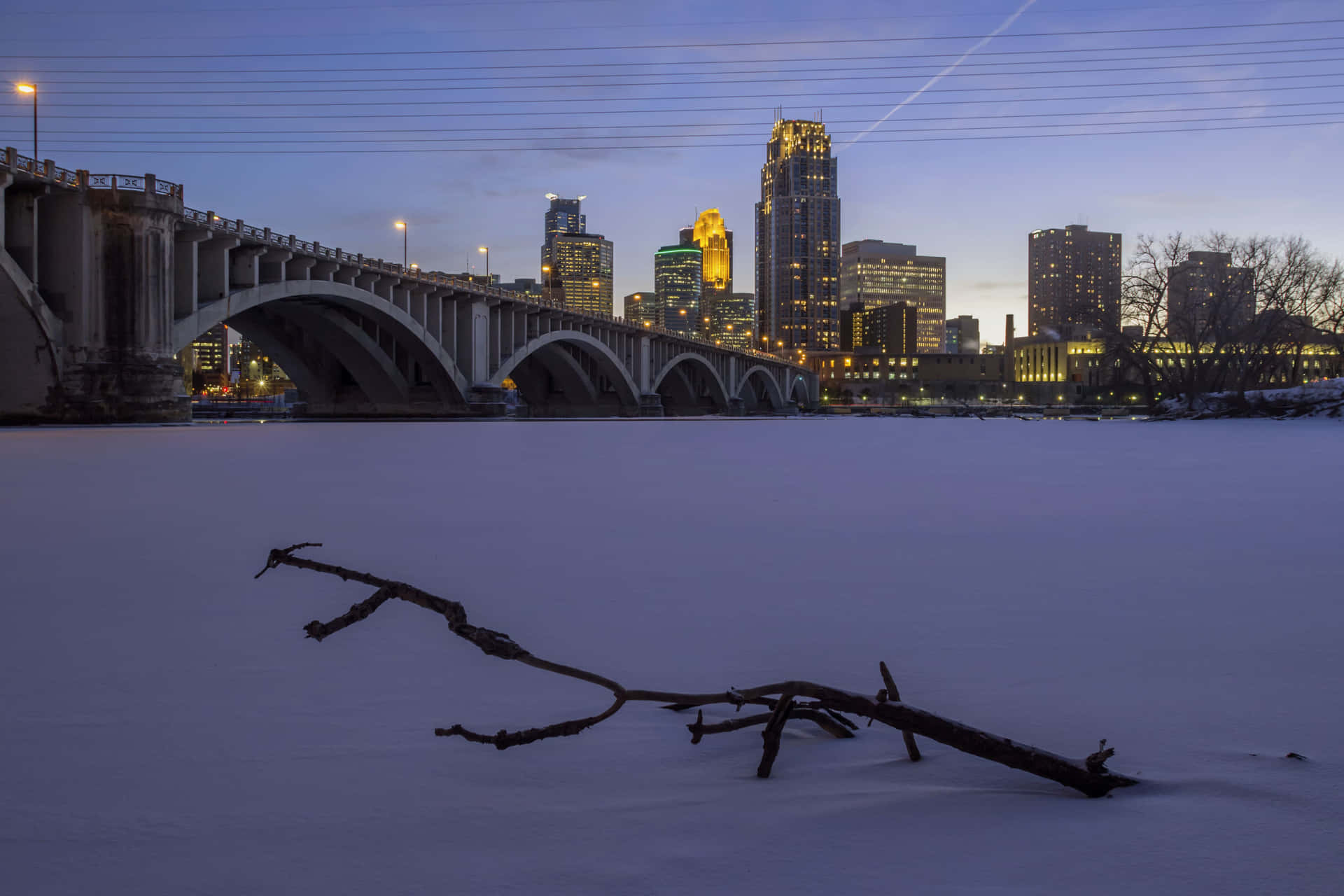 Frozen Mississippi River