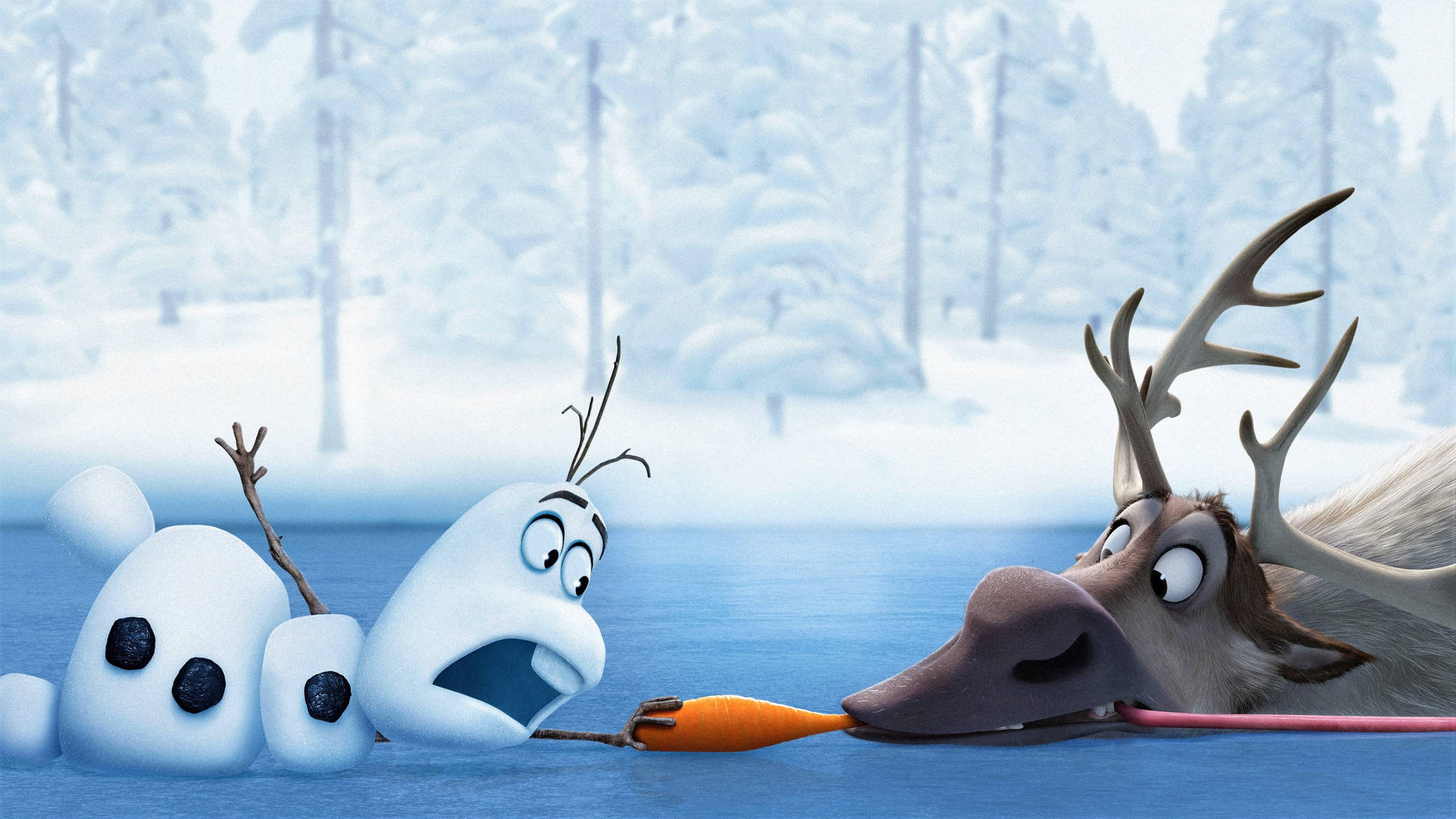 Frozen Olaf And Sven Background