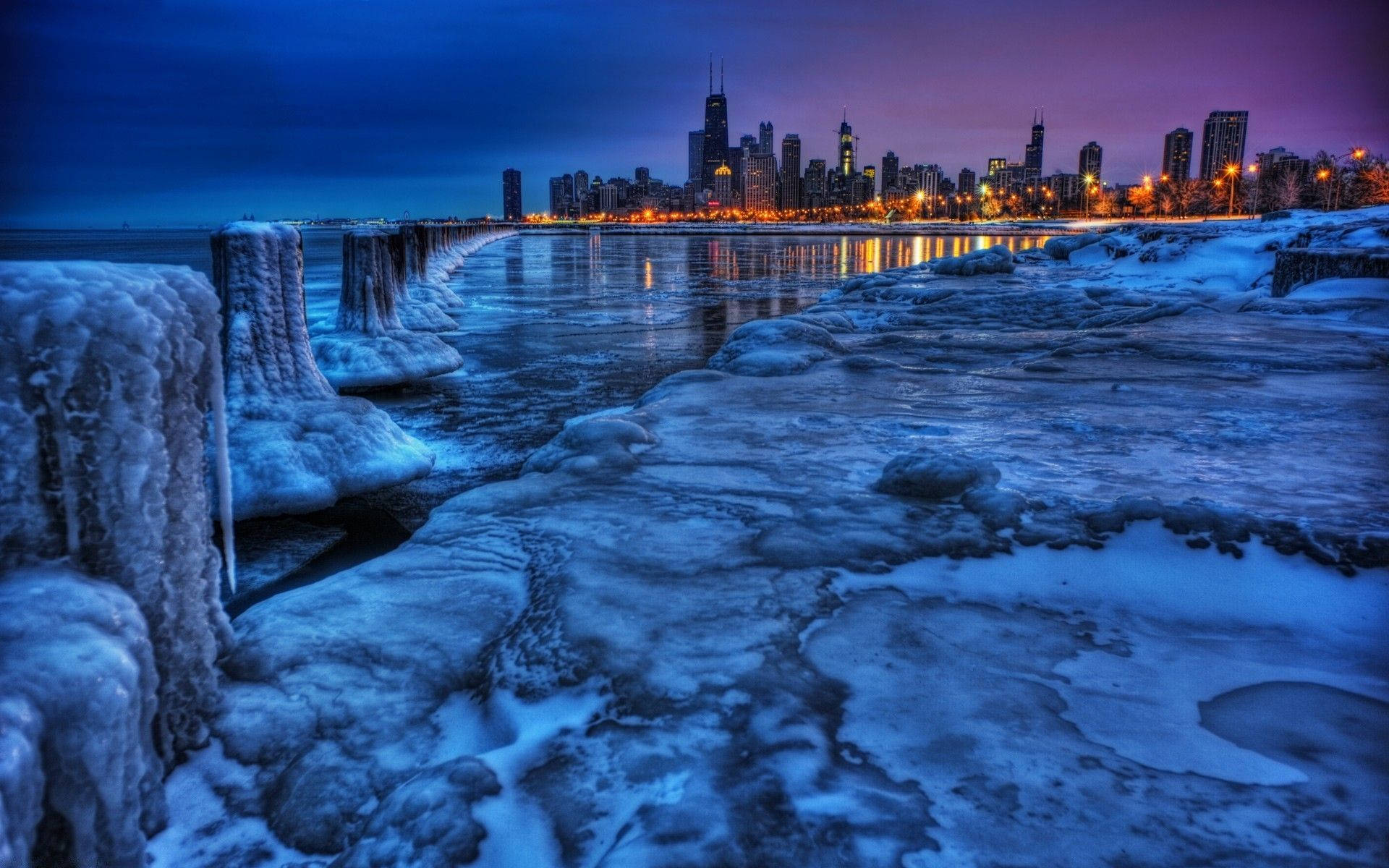 Frozen Quebec City Lake Background