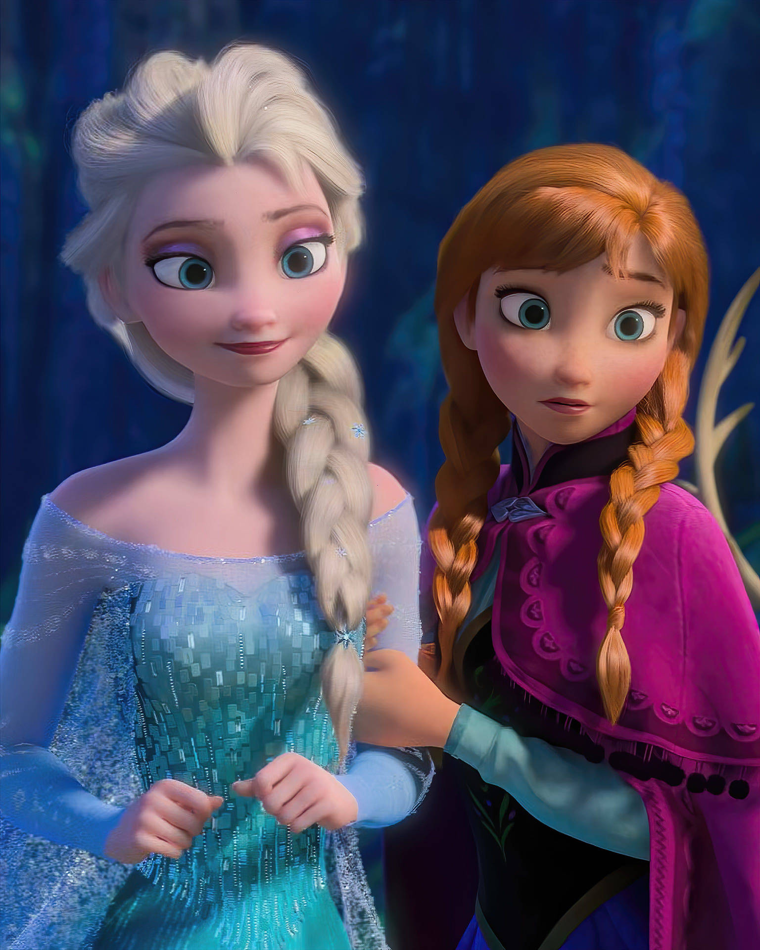 Frozen Sisters Elsa And Anna Background